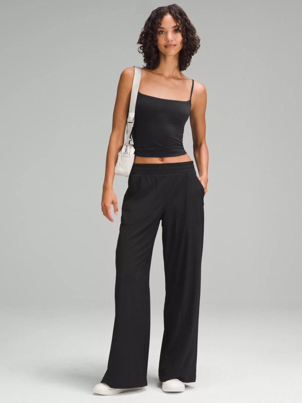 Lululemon Swift Mid-Rise Wide-Leg Pant Black Travel Pants Size 0